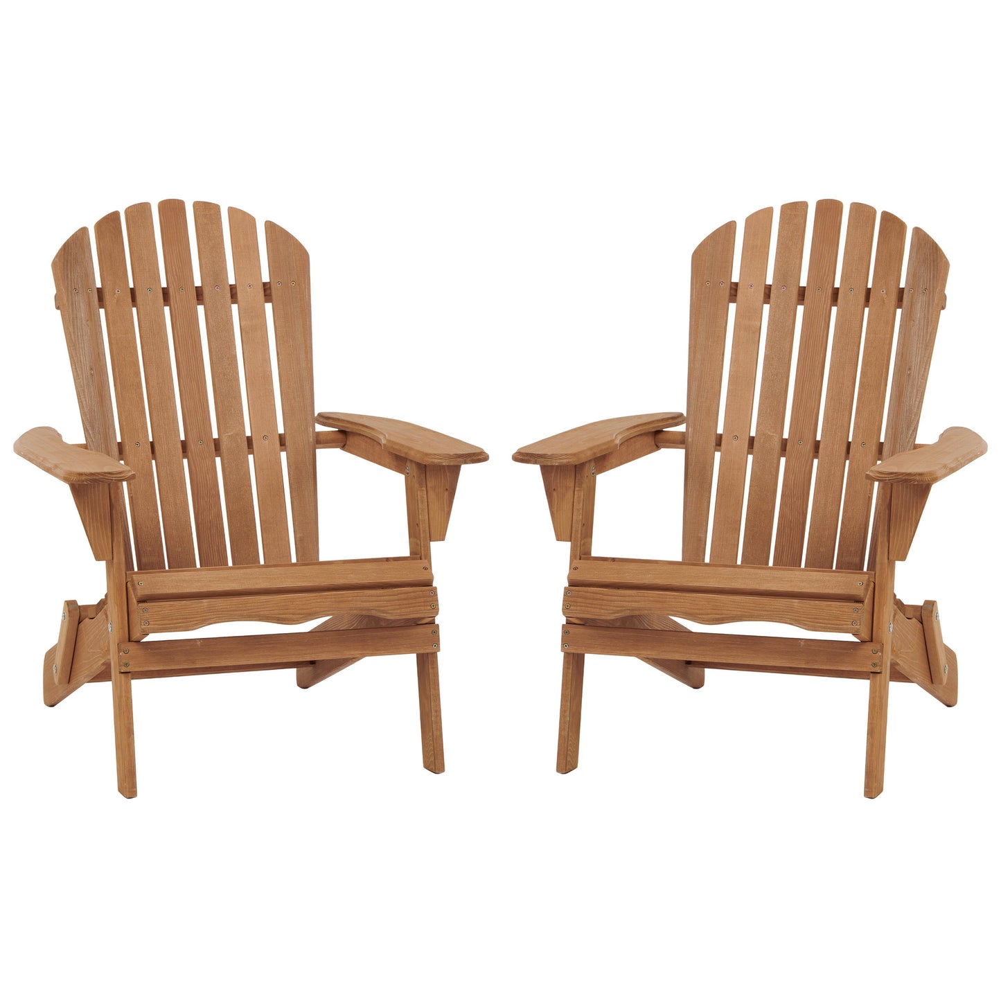 Outdoor Wooden Folding Adirondack Chair Set of 2
