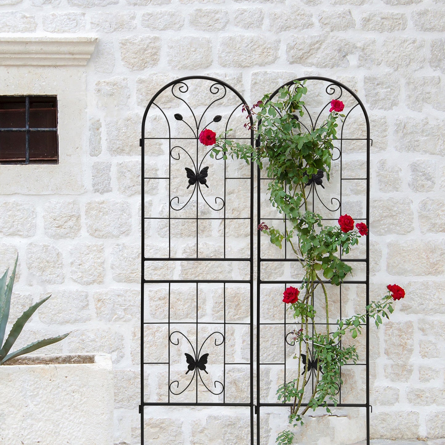 2 Pack Metal Garden Trellis 71" x 19.7"