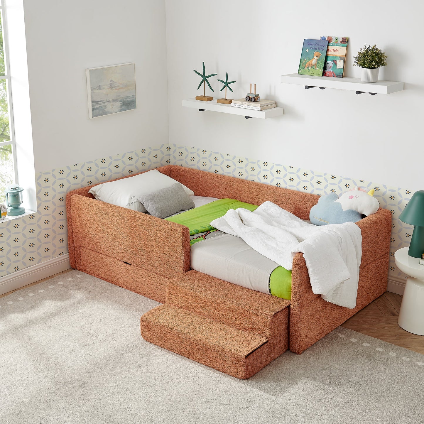 Twin Size Safe Cozy Multi-Functional Kids Bed