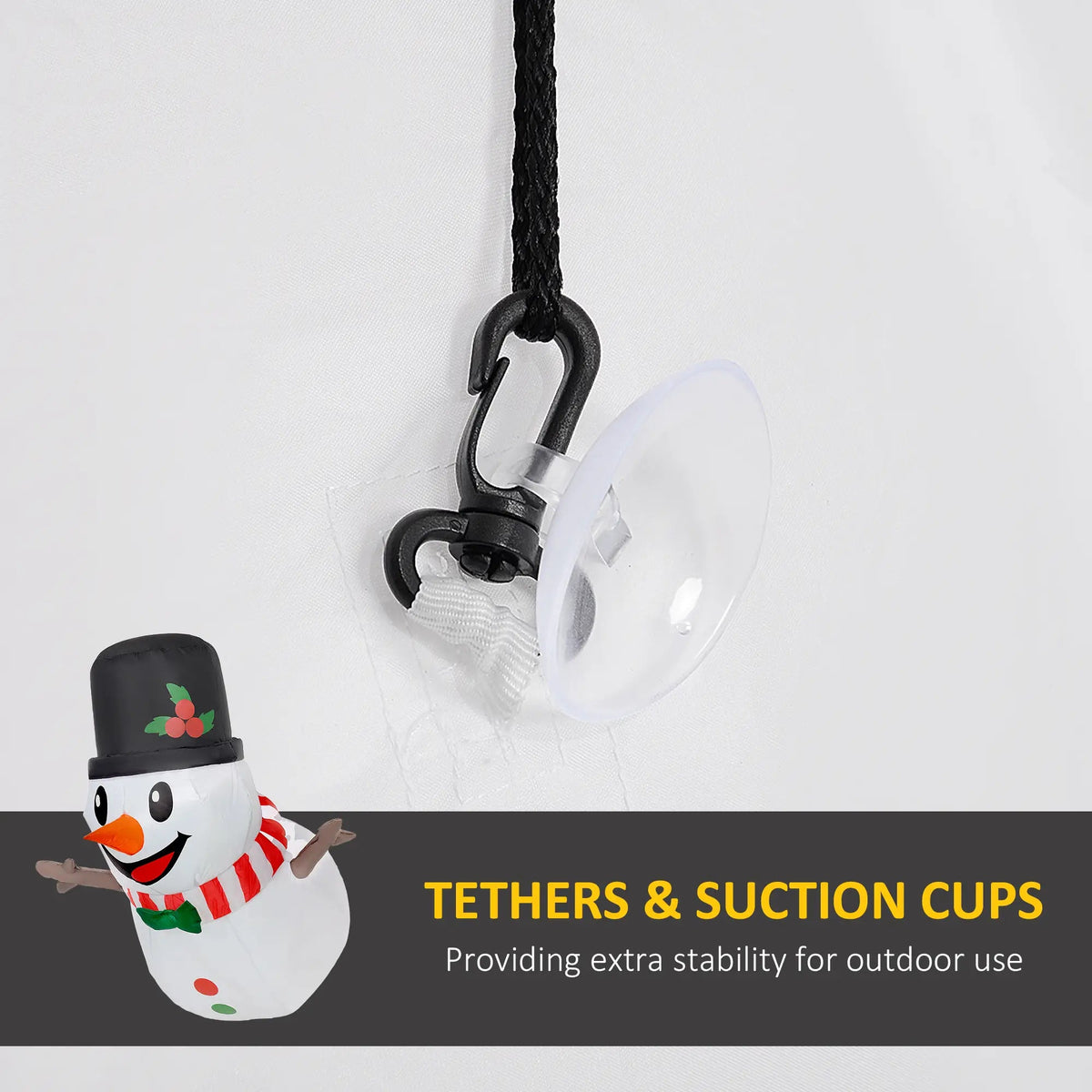 3.4' Blow-Up Outdoor Christmas Display Inflatable Hanging Snowman