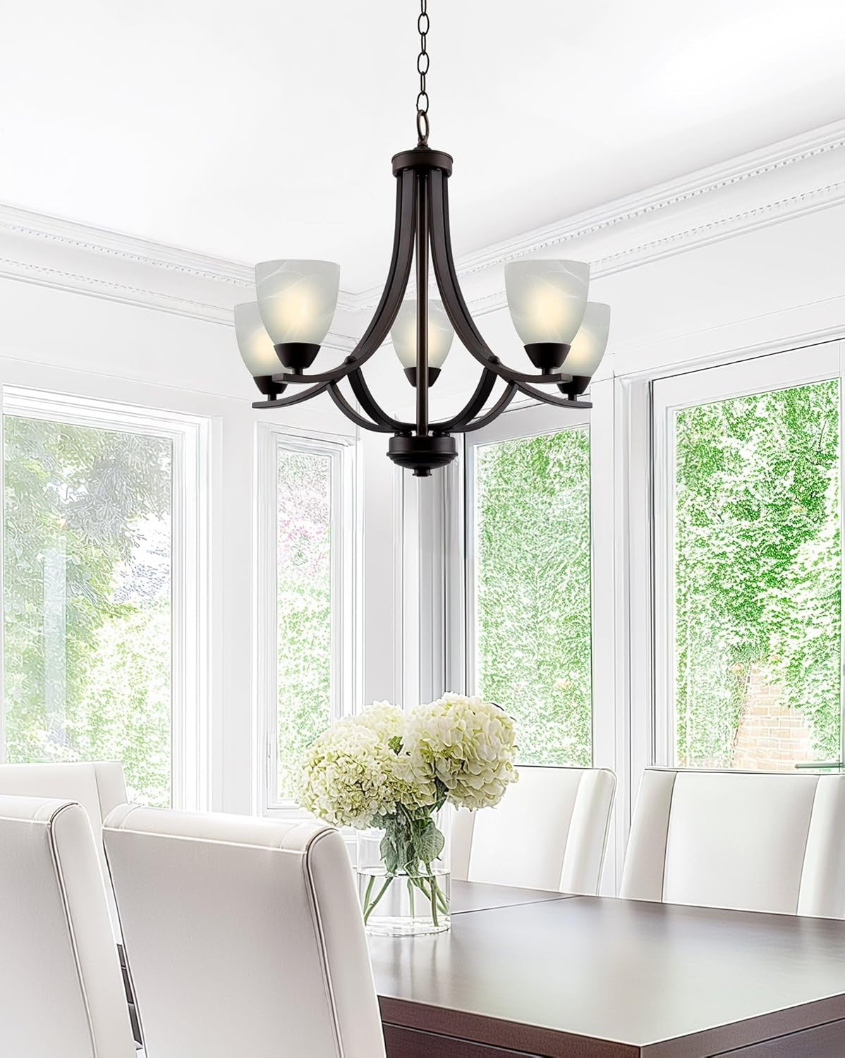 Contemporary 5-Light Large Chandelier