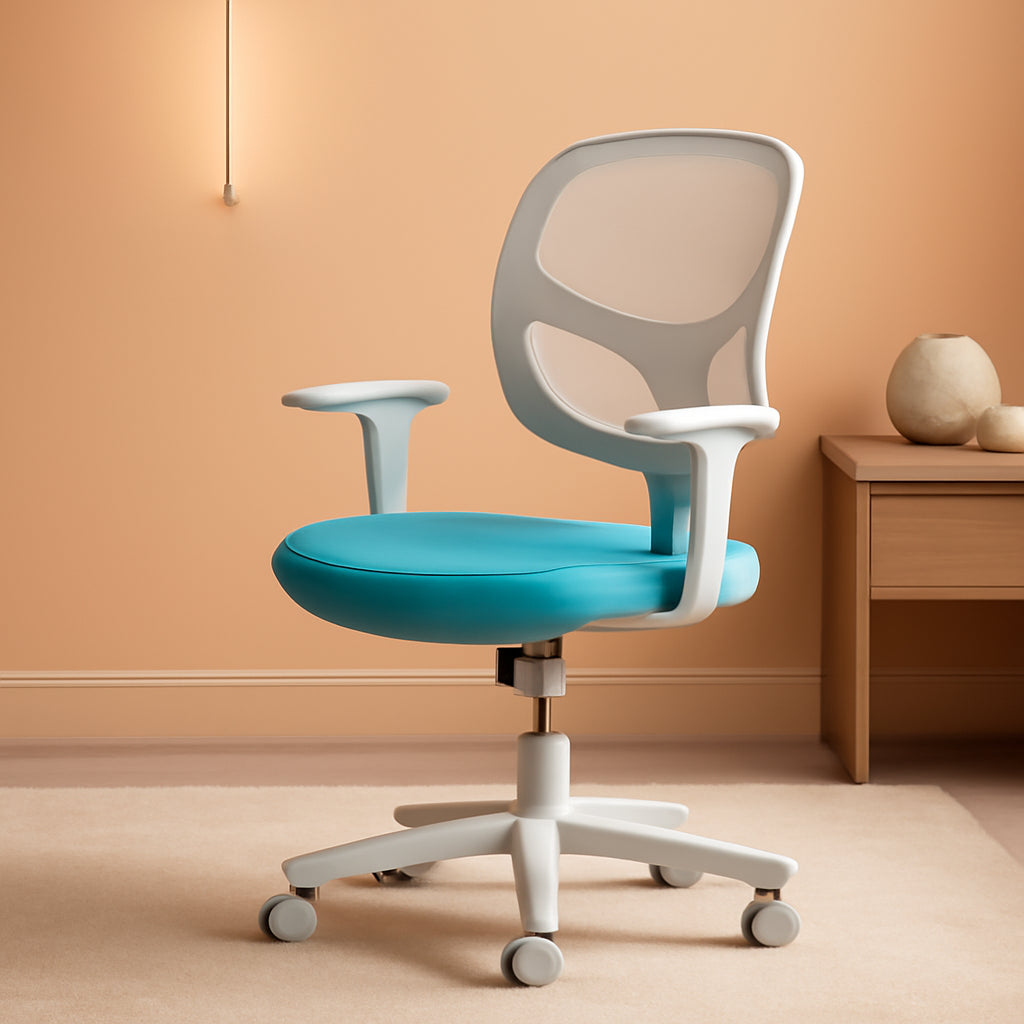 Ergonomic Kids Desk Chair With Lumbar Support Cyan