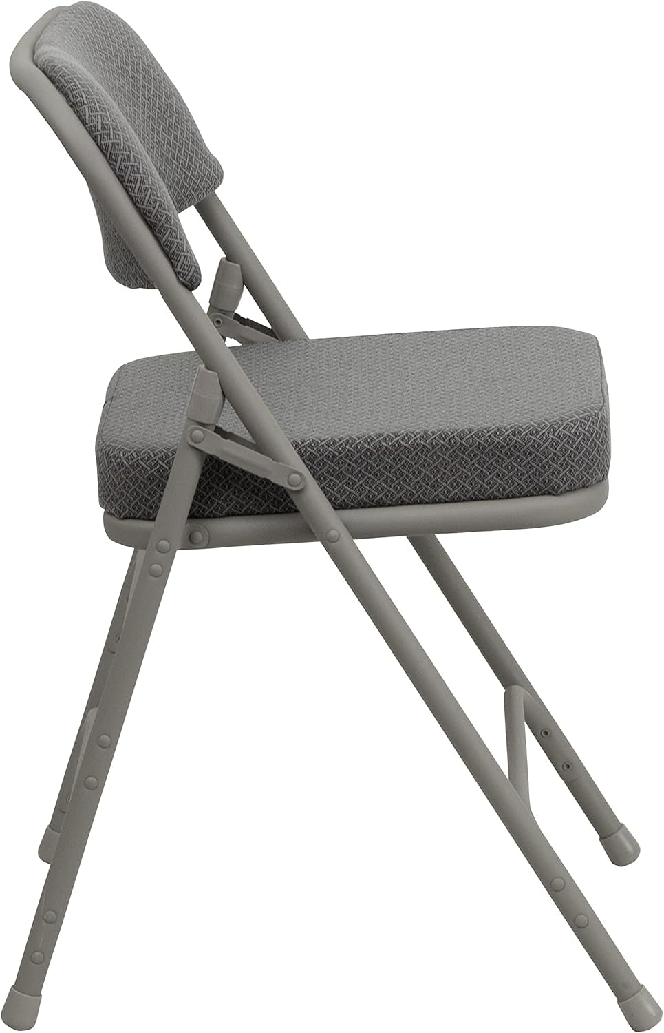 Gray Metal Folding Event Chairs With Cushioned Seats Set Of 2