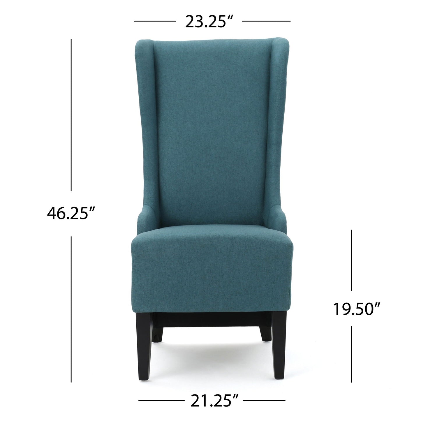Alight Upholstered Dining Chair With High Back And Birch Wood Legs (Set of 2)