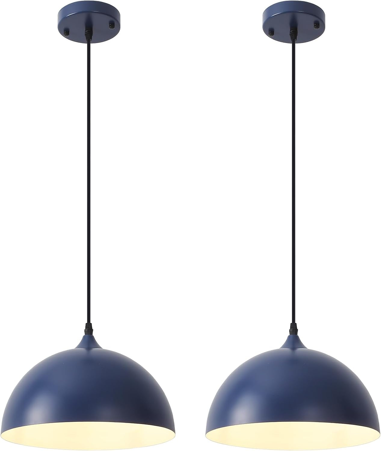 2 Farmhouse Dome Pendant Lights