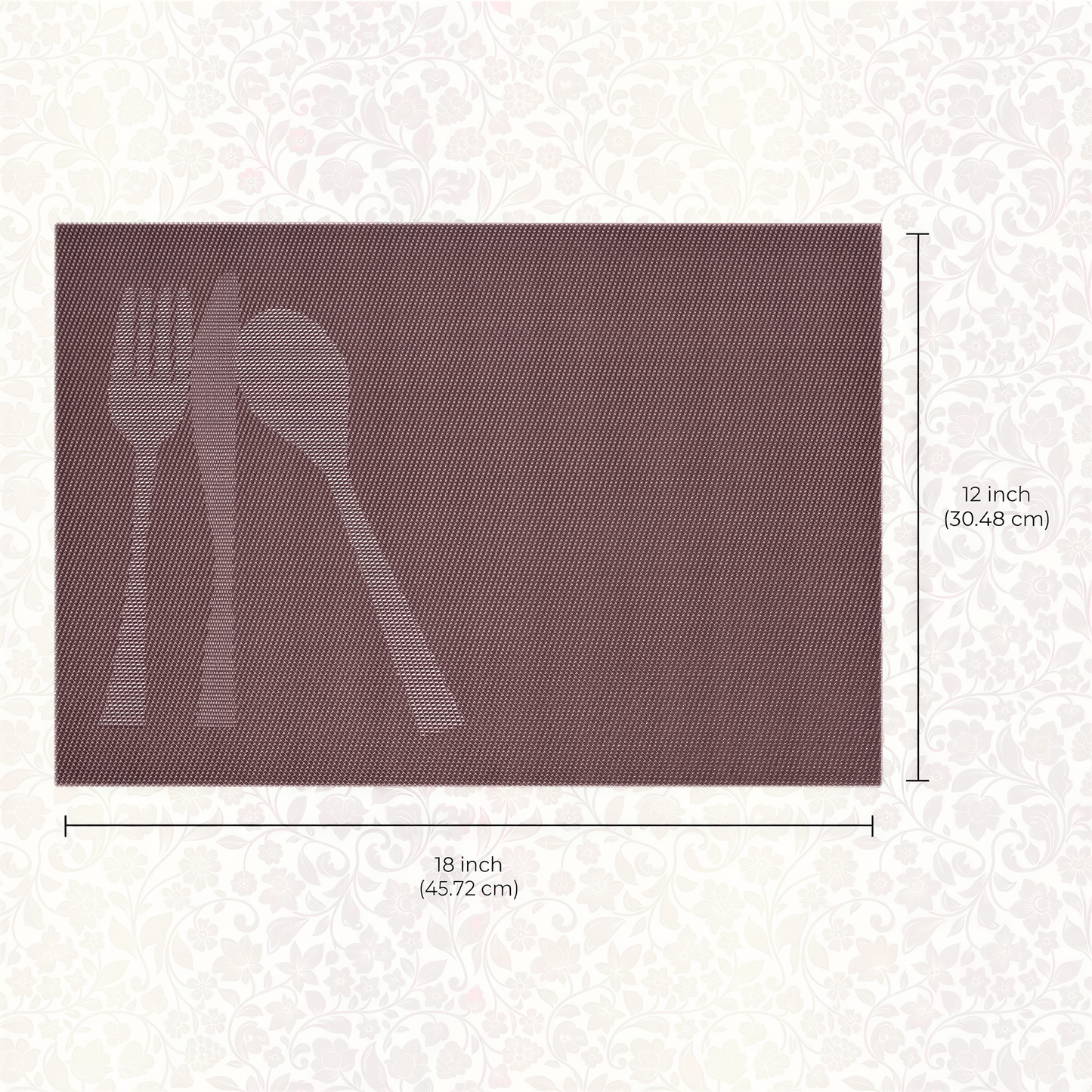 Vinyl Placemats – Cambridge Brown Heat Resistant Non Slip Table Protectors