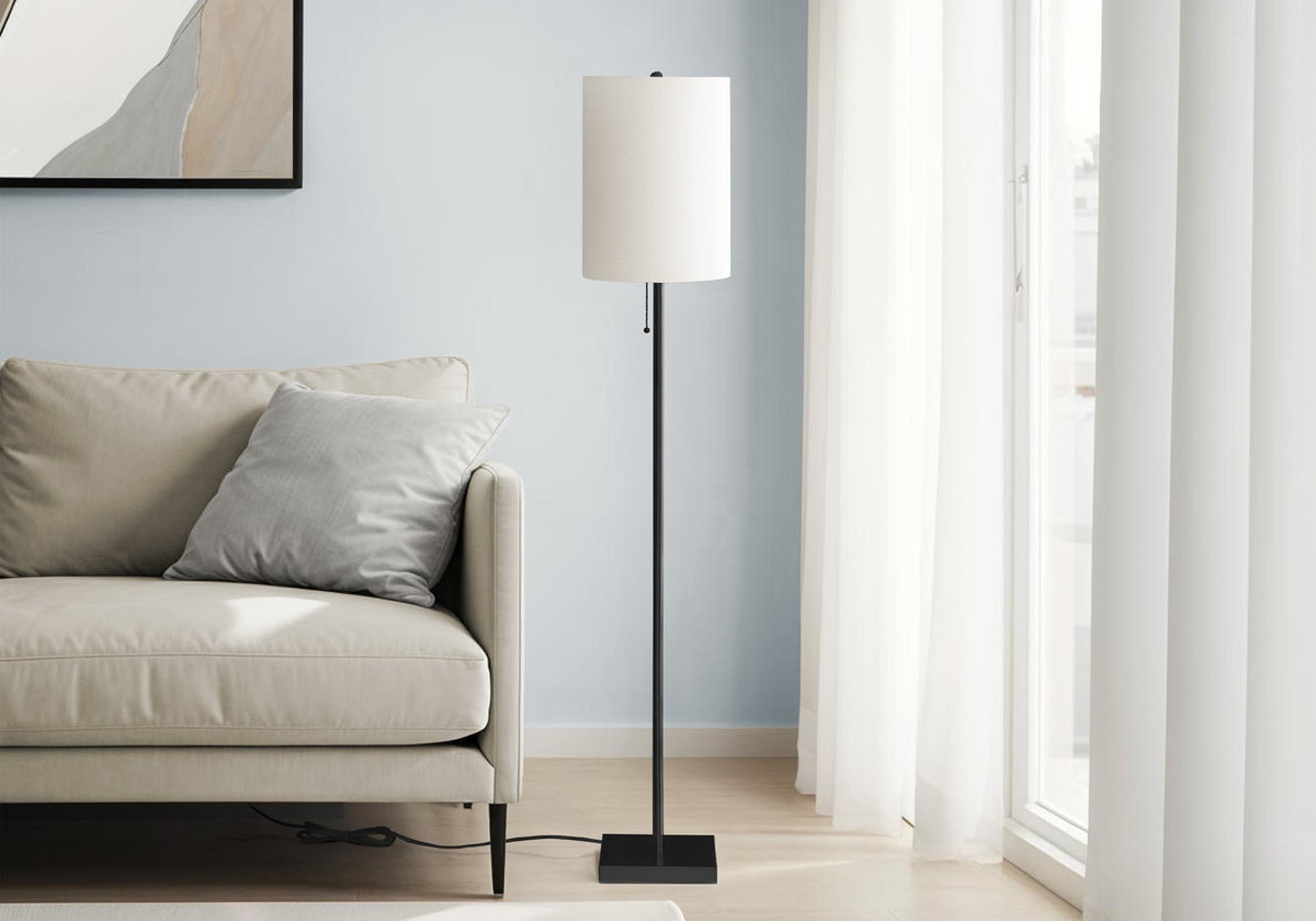 62"h Brass Metal Floor Lamp