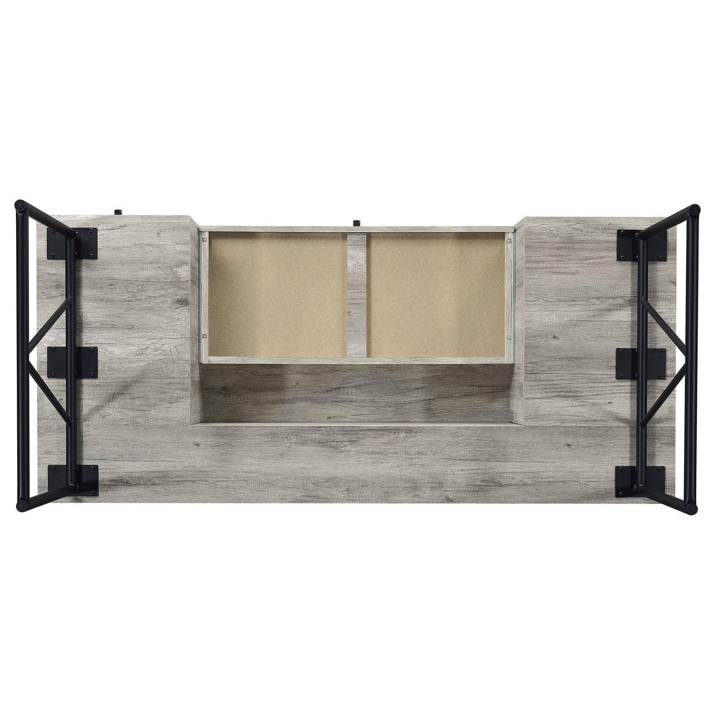 Sonoma Grey Driftwood 4-Drawer Writing Desk