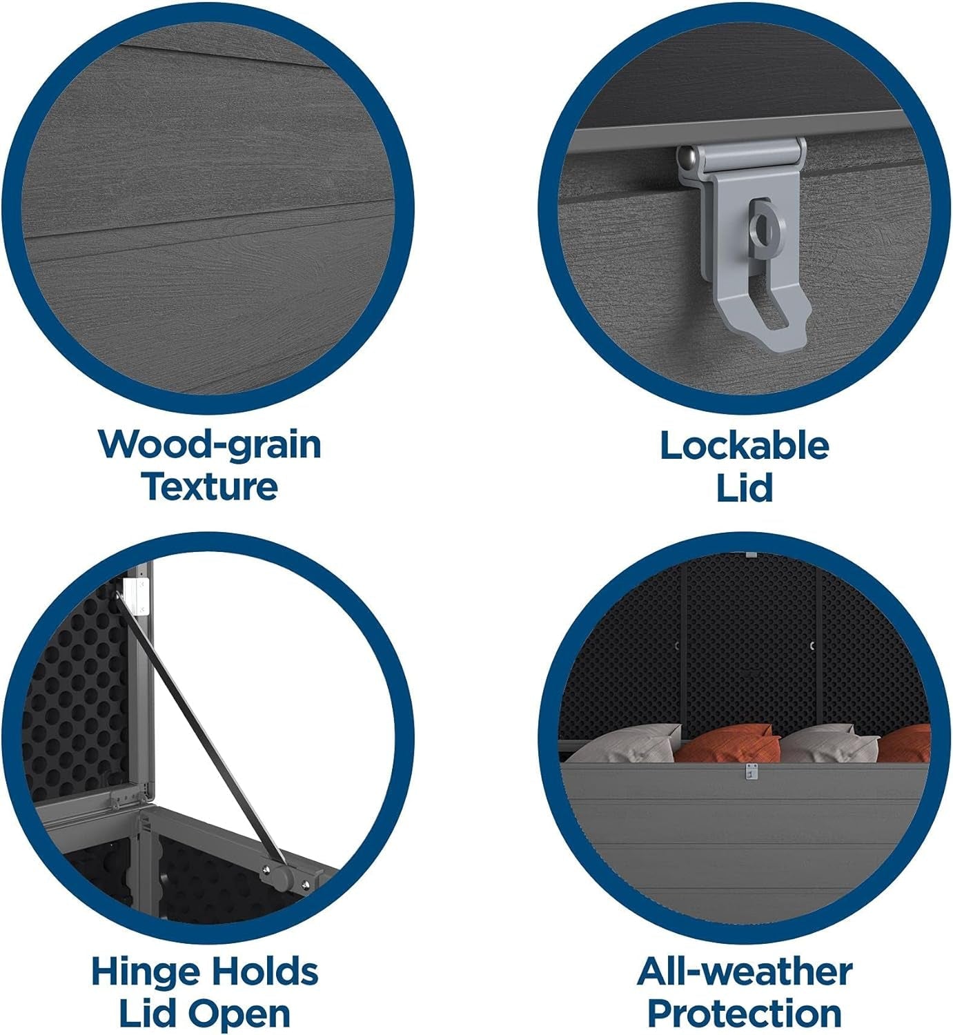 Extra Large Outdoor Patio Storage Deck Box 180 Gallons