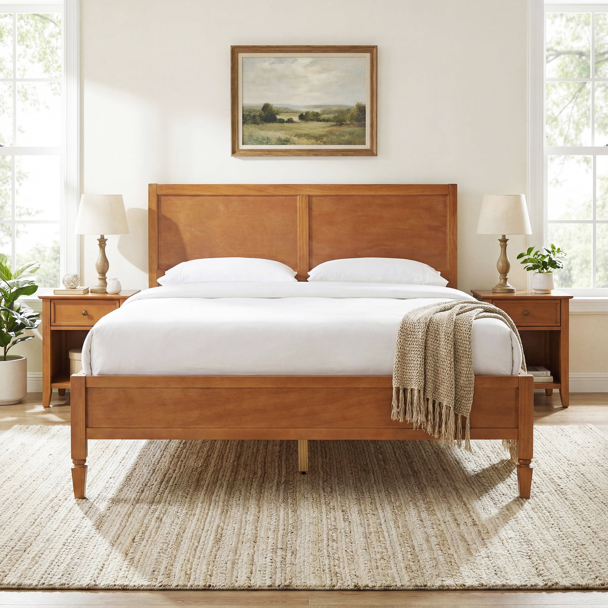 Queen Size Wood Platform Bed Frame