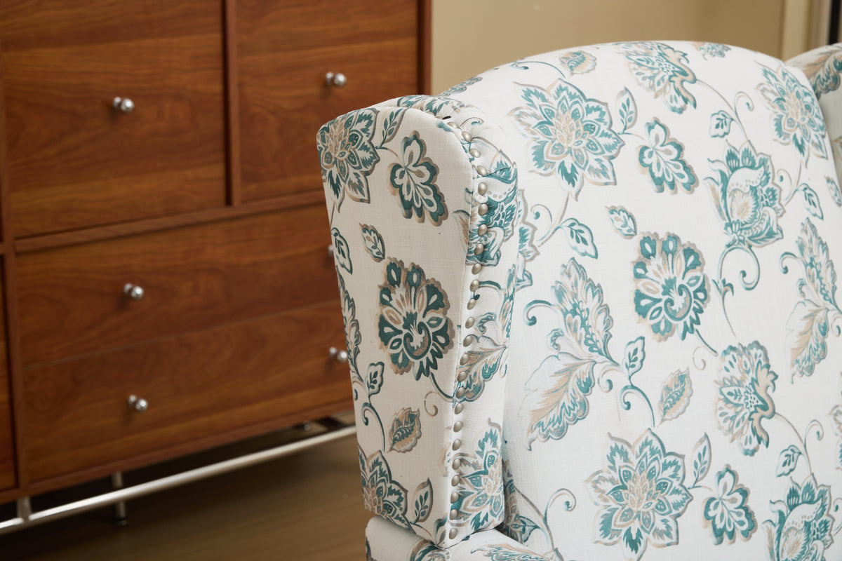 Modern Accent Chair with Retro Wood Legs