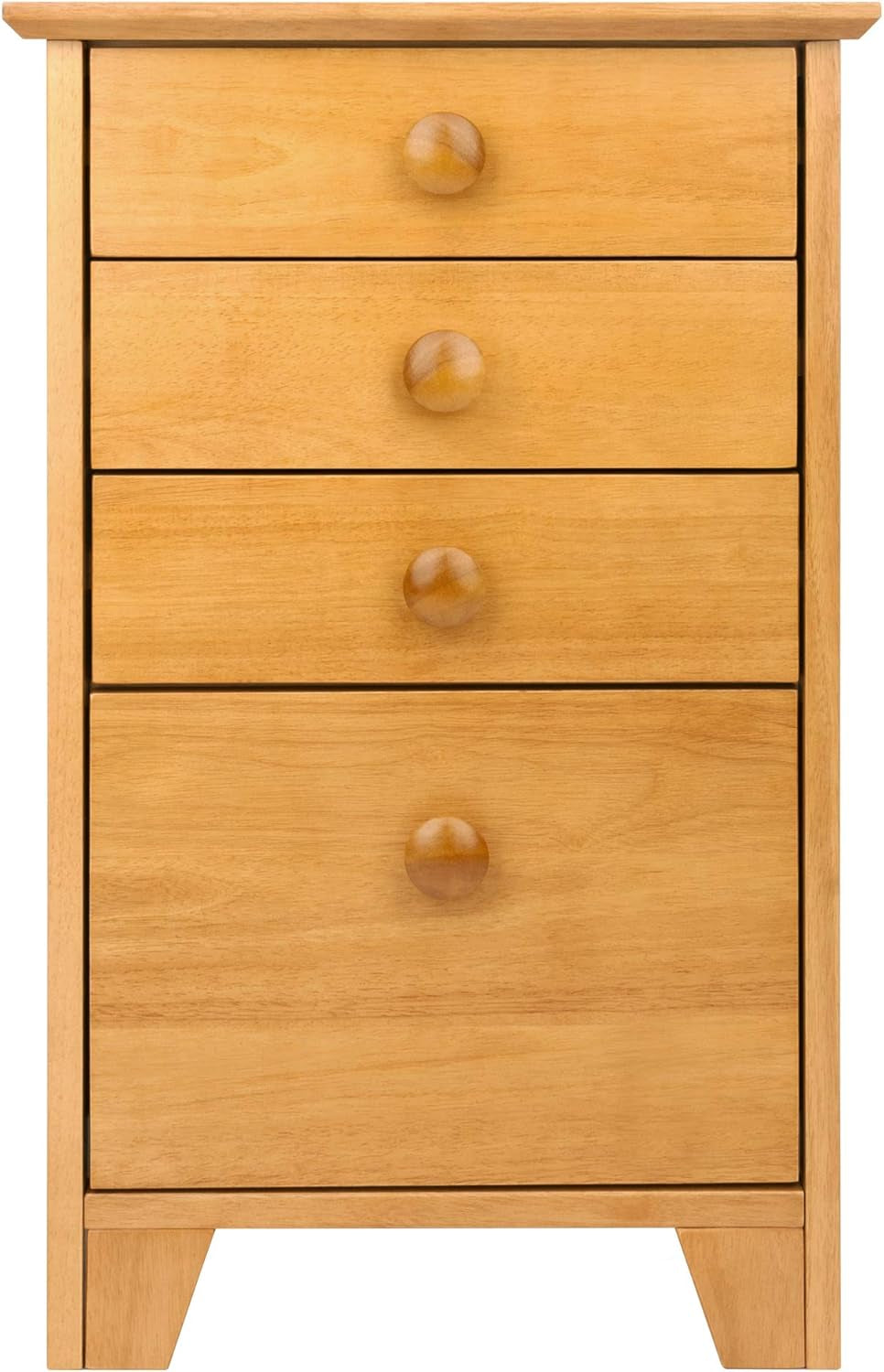 Studio File Cabinet Honey Finish With Three Drawers