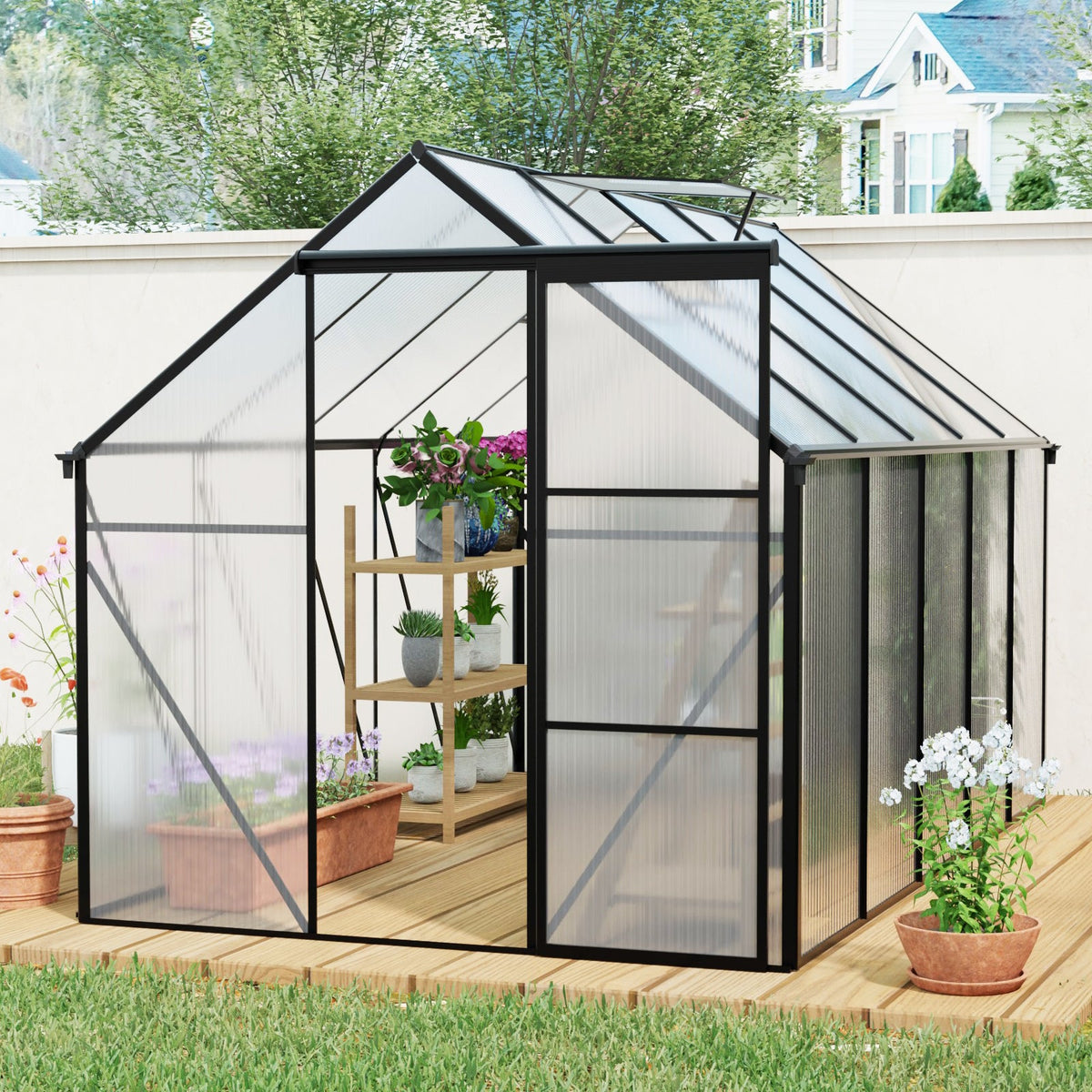 6x10 FT Polycarbonate Greenhouse