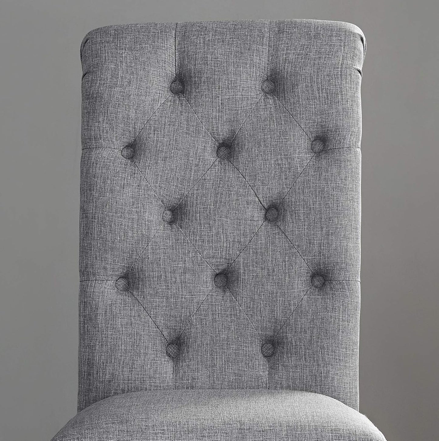 Leviton Gray Solid Wood Tufted Dining Chair Set Of 2