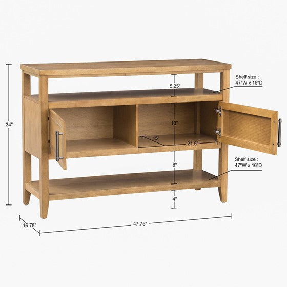2 Door Storage Console Table