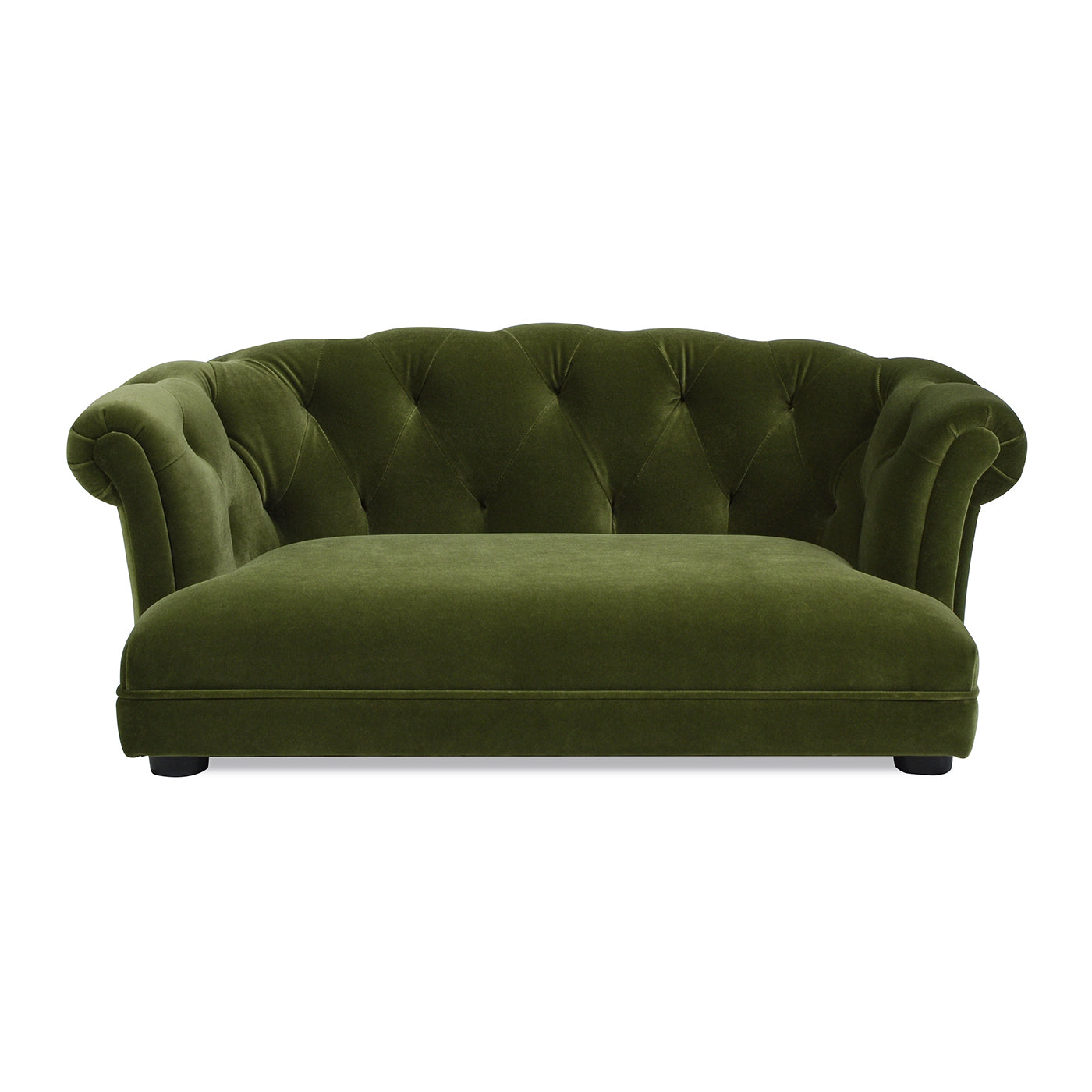 Kiki 36.5' Chesterfield Dog Sofa Bed, Medium, Olive Green Performance Velvet