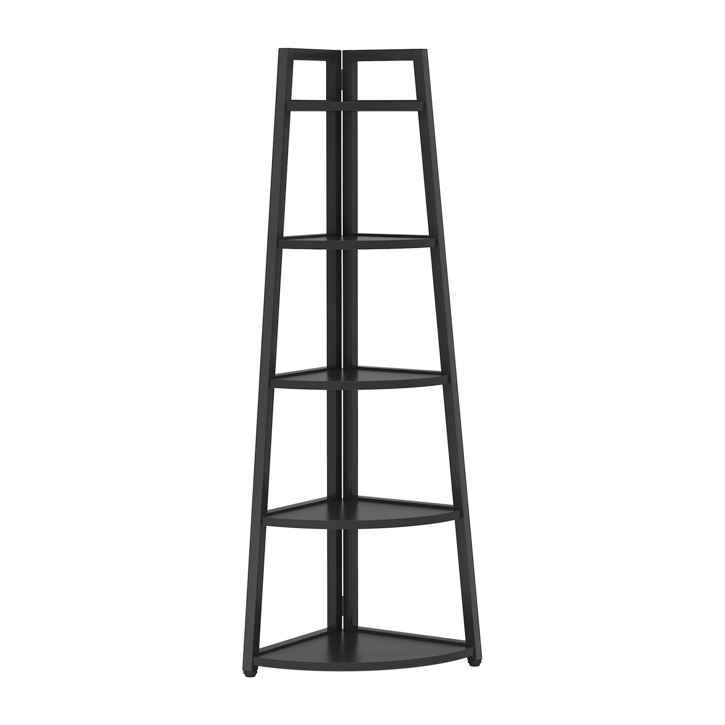 70.07" Tall Corner Shelf, 5 Tier Rustic
