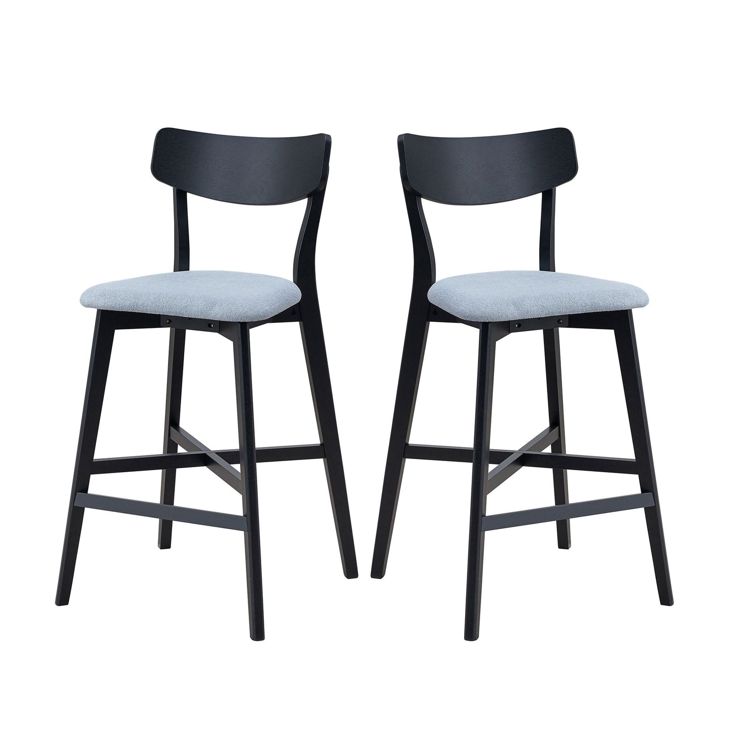 Wooden Bar Chairs Set of 2