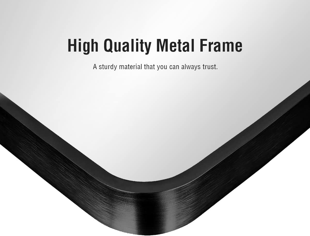 Black Full Length Floor Mirror With Stand Arched Top