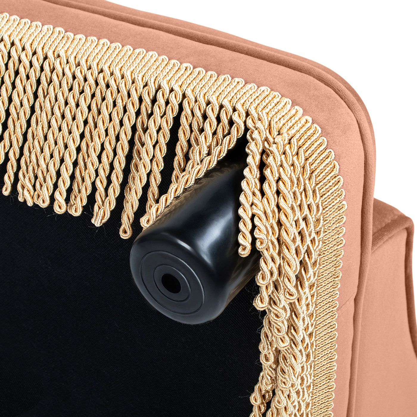Duchess 33" Medium Princess Pet Bed Sofa with Fringe Skirt, Peach