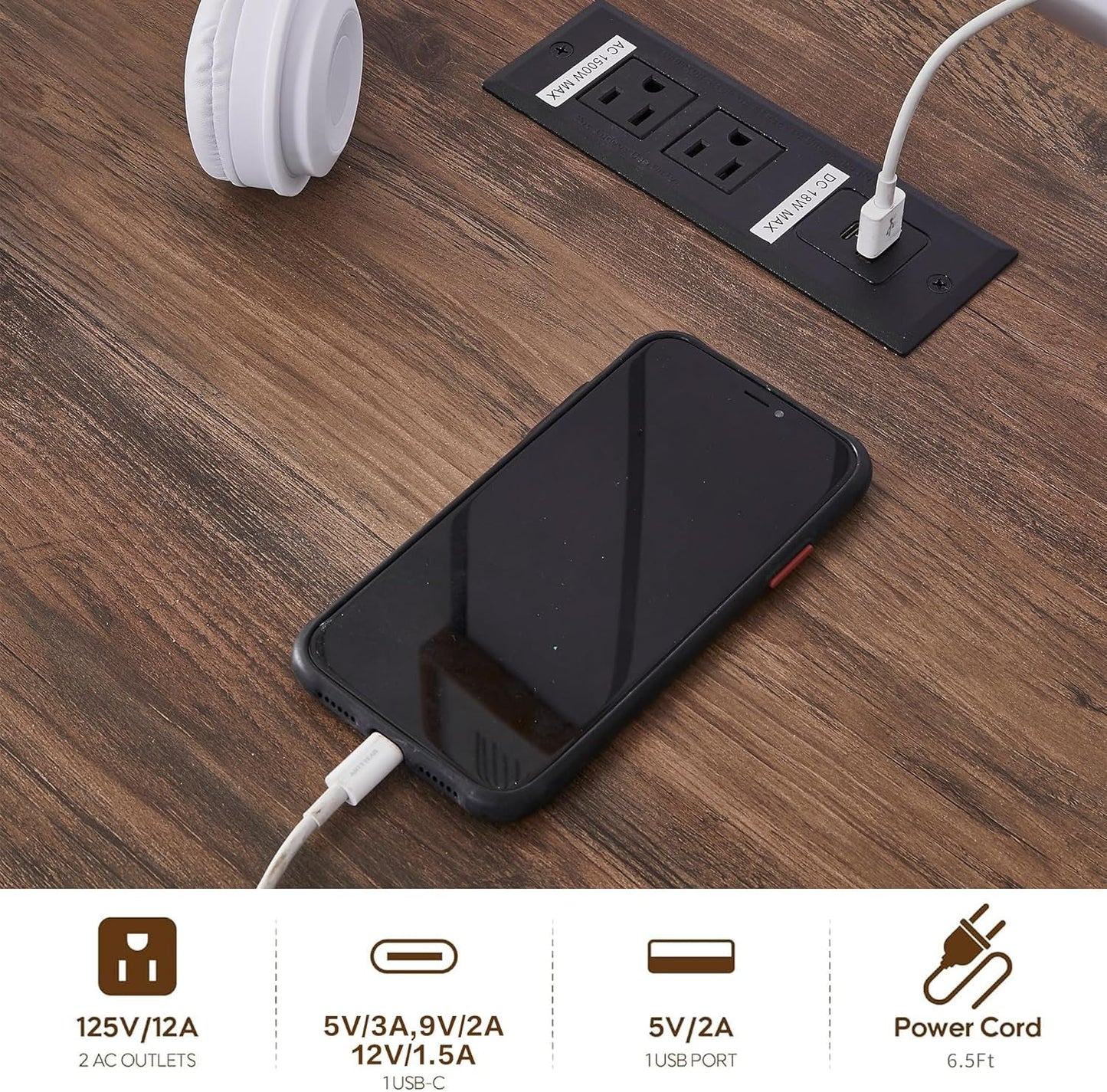 60 Inch L Shaped Desk With Farmhouse Cabinetry Storage