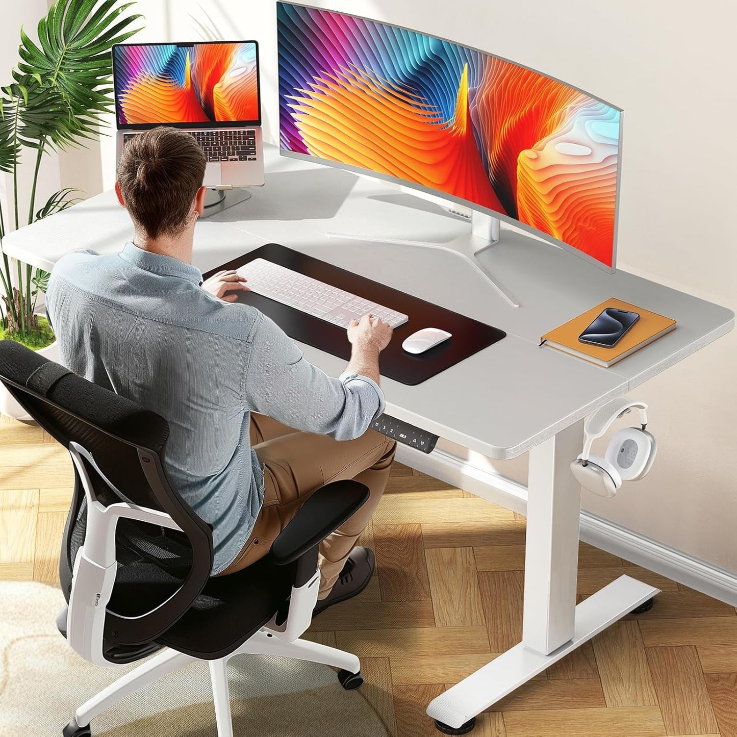 47 Inch Electric Standing Desk Height Adjustable Ergonomic