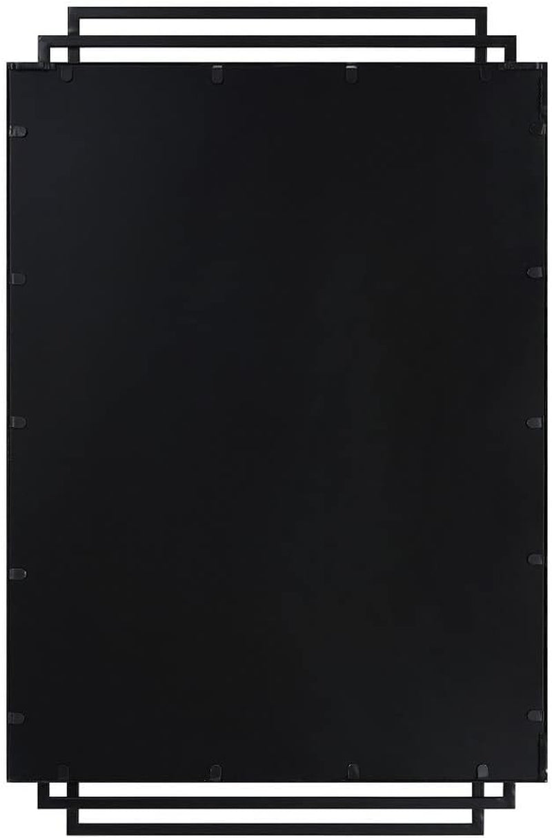 Amherst Matte Black Iron Mirror featuring a sleek matte black surface and sturdy iron frame.