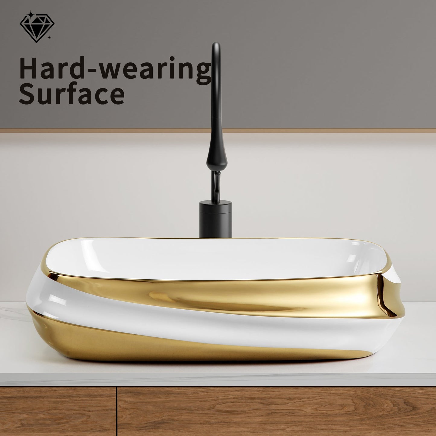 Ceramic Bathroom Vessel Sink - 24" x 17"