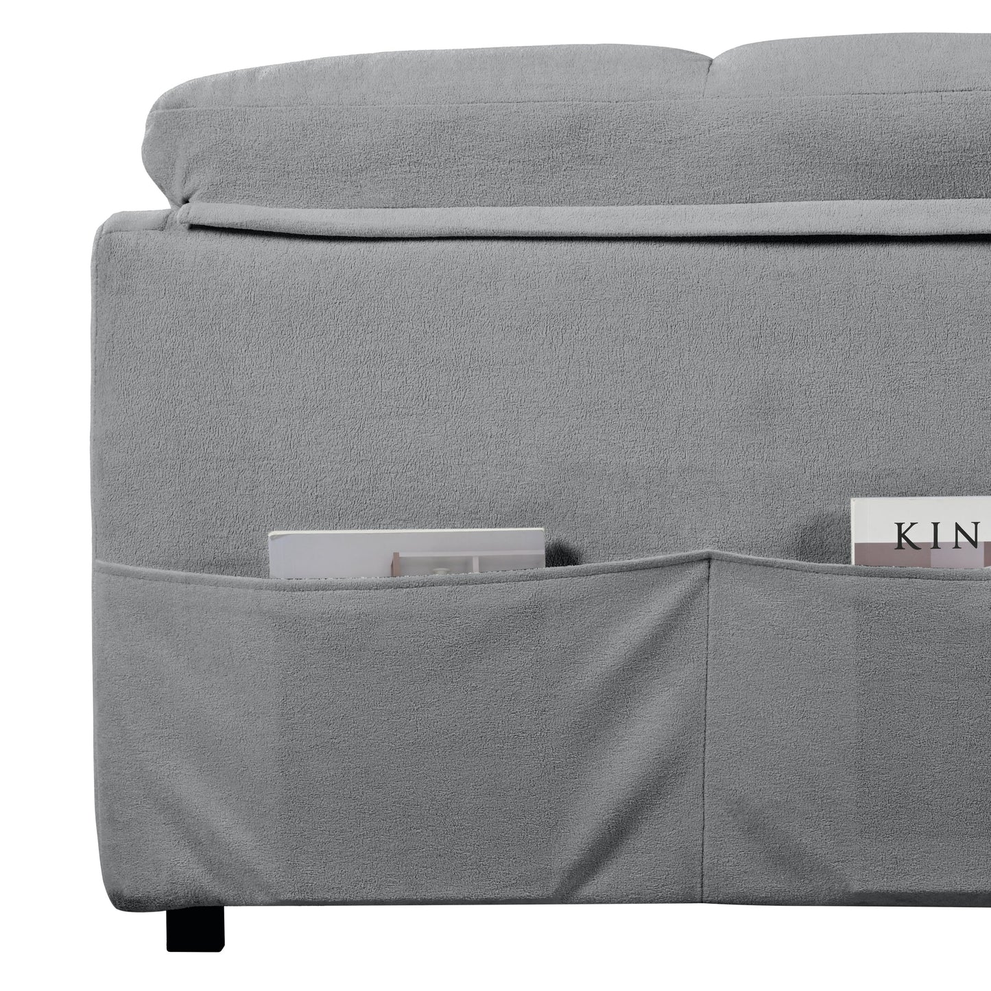 Convertible Pull-Out Queen Sleeper Sofa, 3-in-1 Design