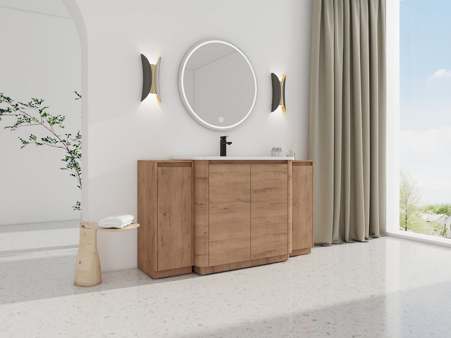 60'' Freestanding Bathroom Vanity With Storage