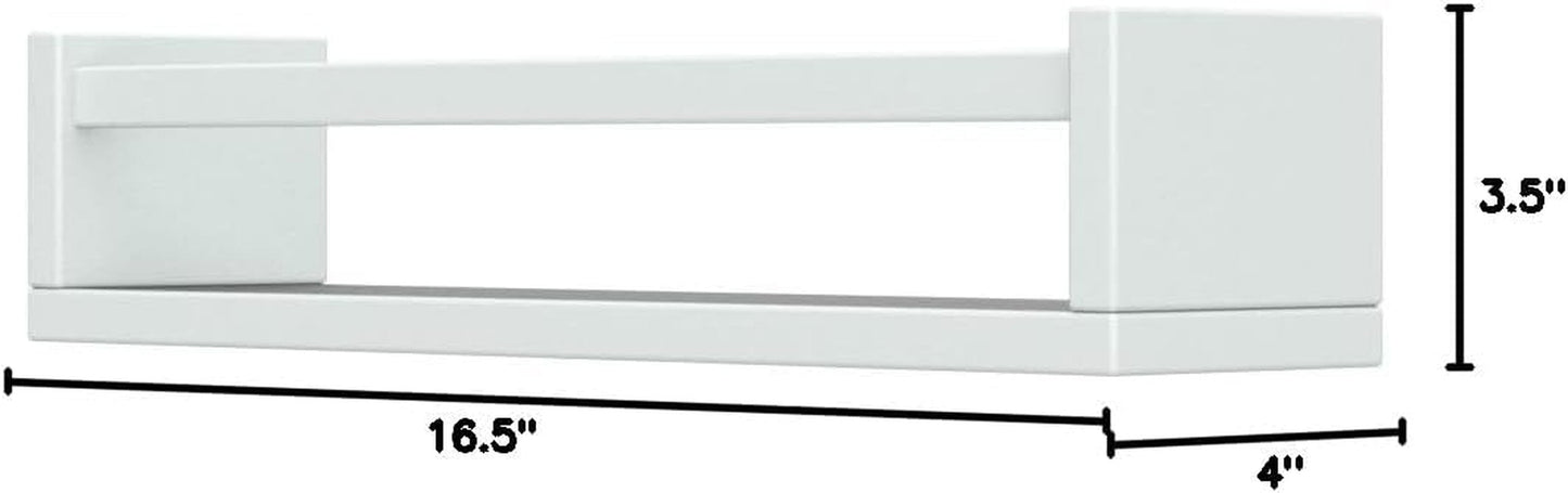 Floating Nursery Wall Shelves Set of 4 White Bookshelves