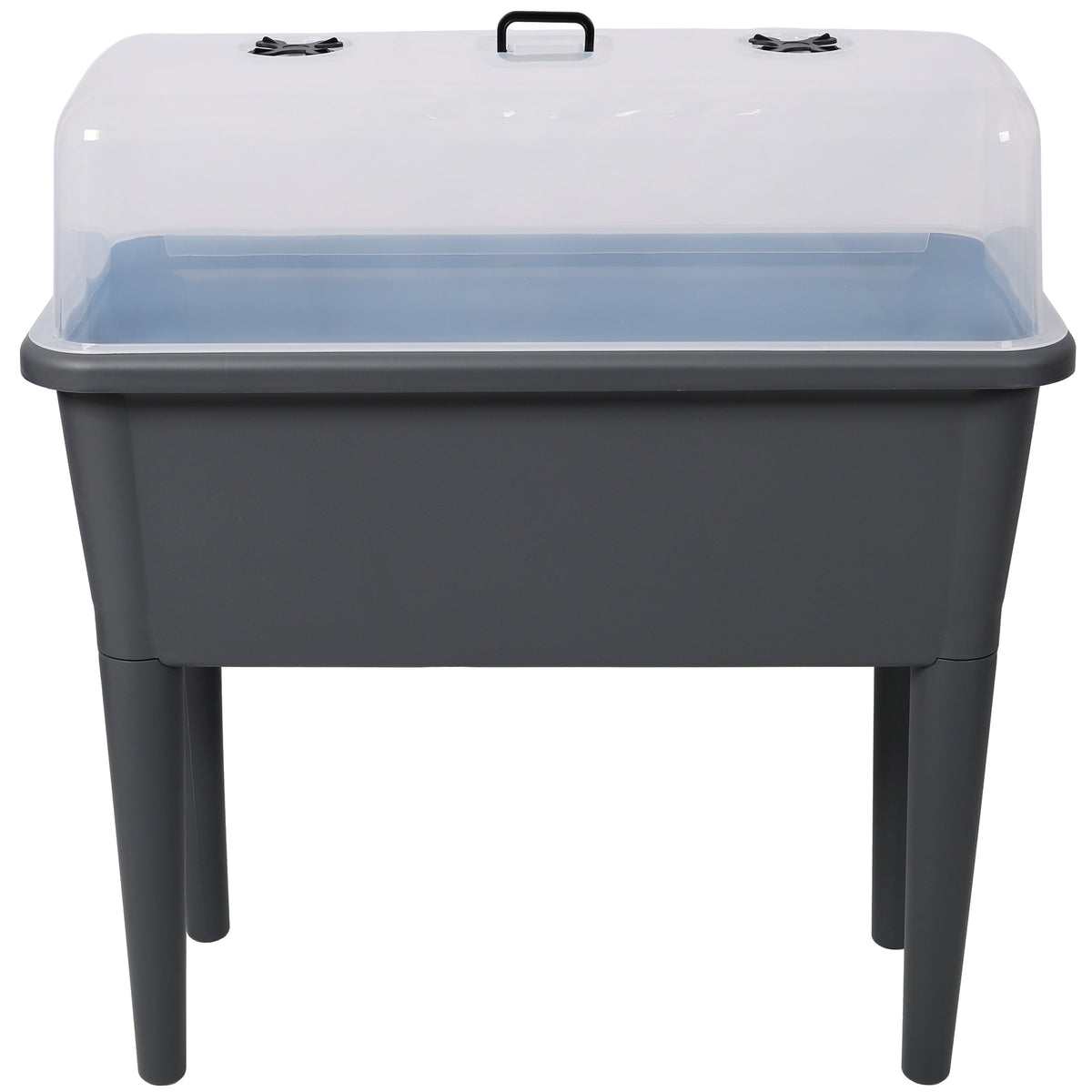 2 PCS Raised Garden Bed with Ventilated Transparent Greenhouse Lid