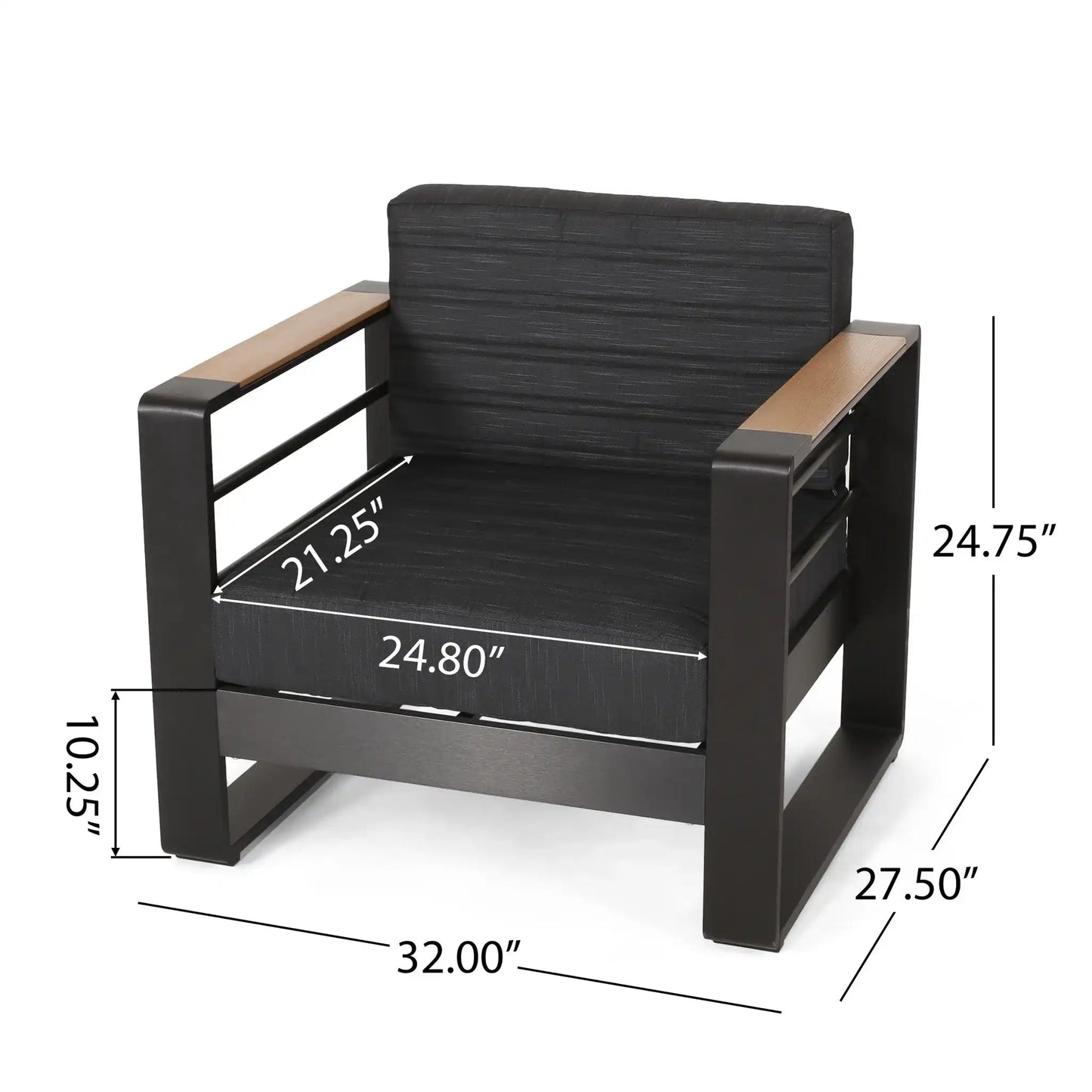 Giovanna - Club Chair Set With Aluminum Frame