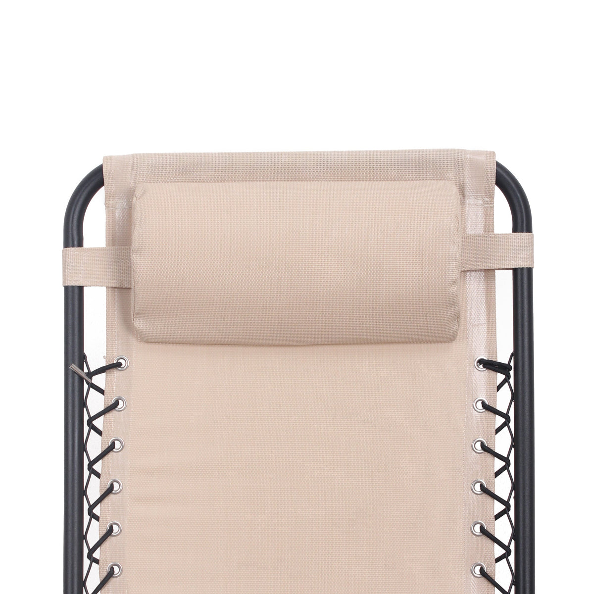 Zero Gravity Folding Lounge Chair with Headrest & Removable Tray