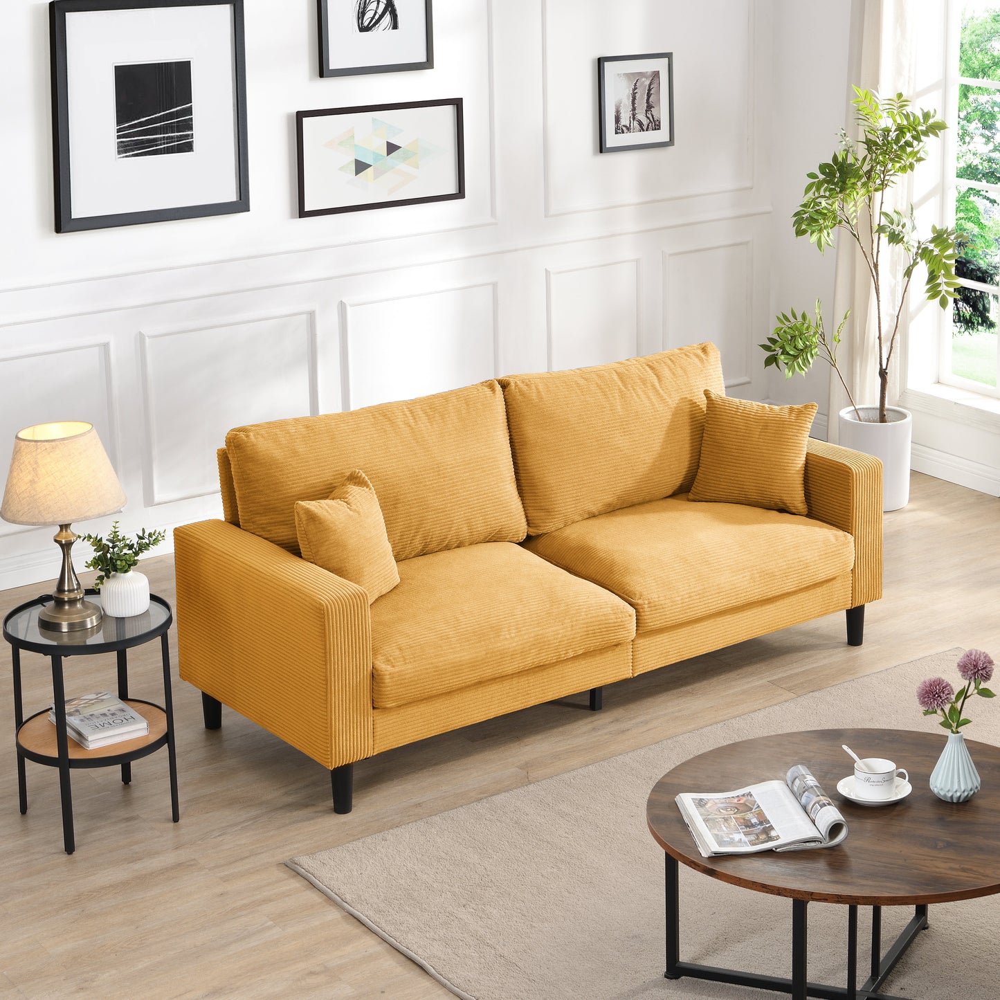 74" High Resilience Three Seater Sofa