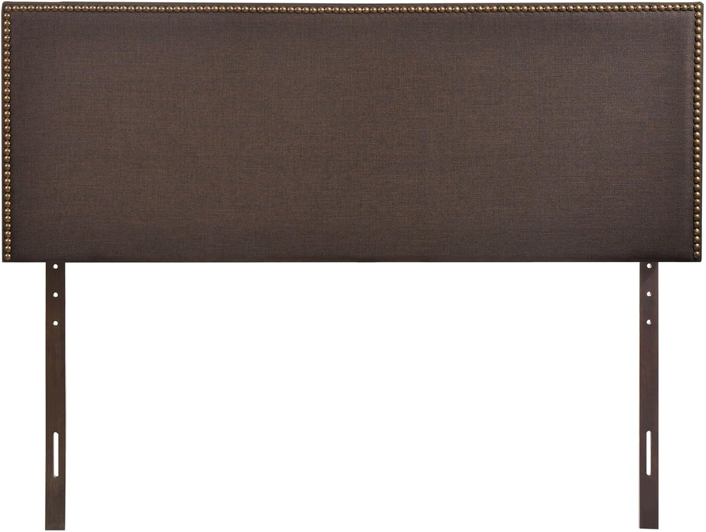 Elegant Upholstered Queen Headboard with Nailhead Trim