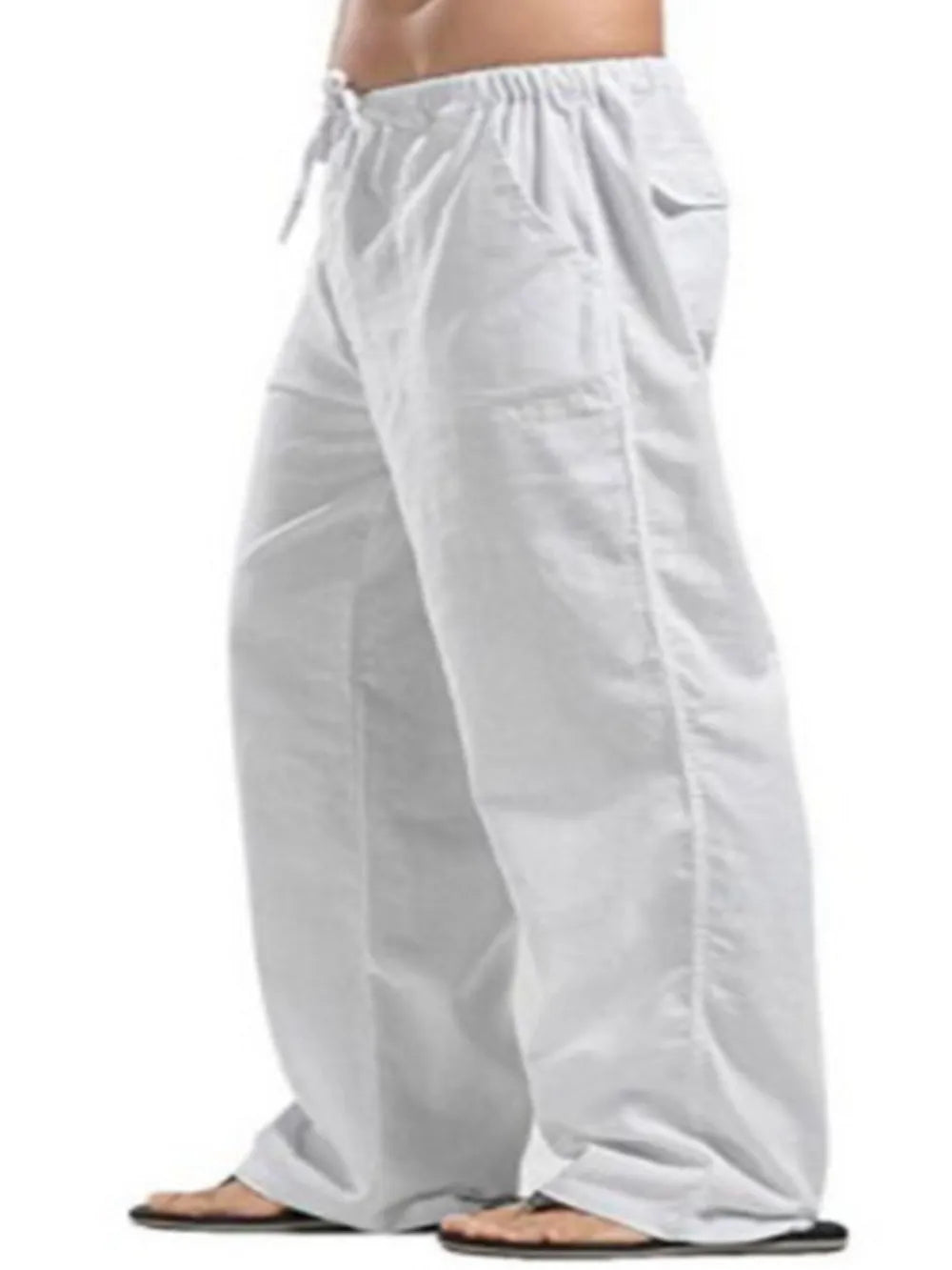 Drawstring Pants with Pockets Plus Size