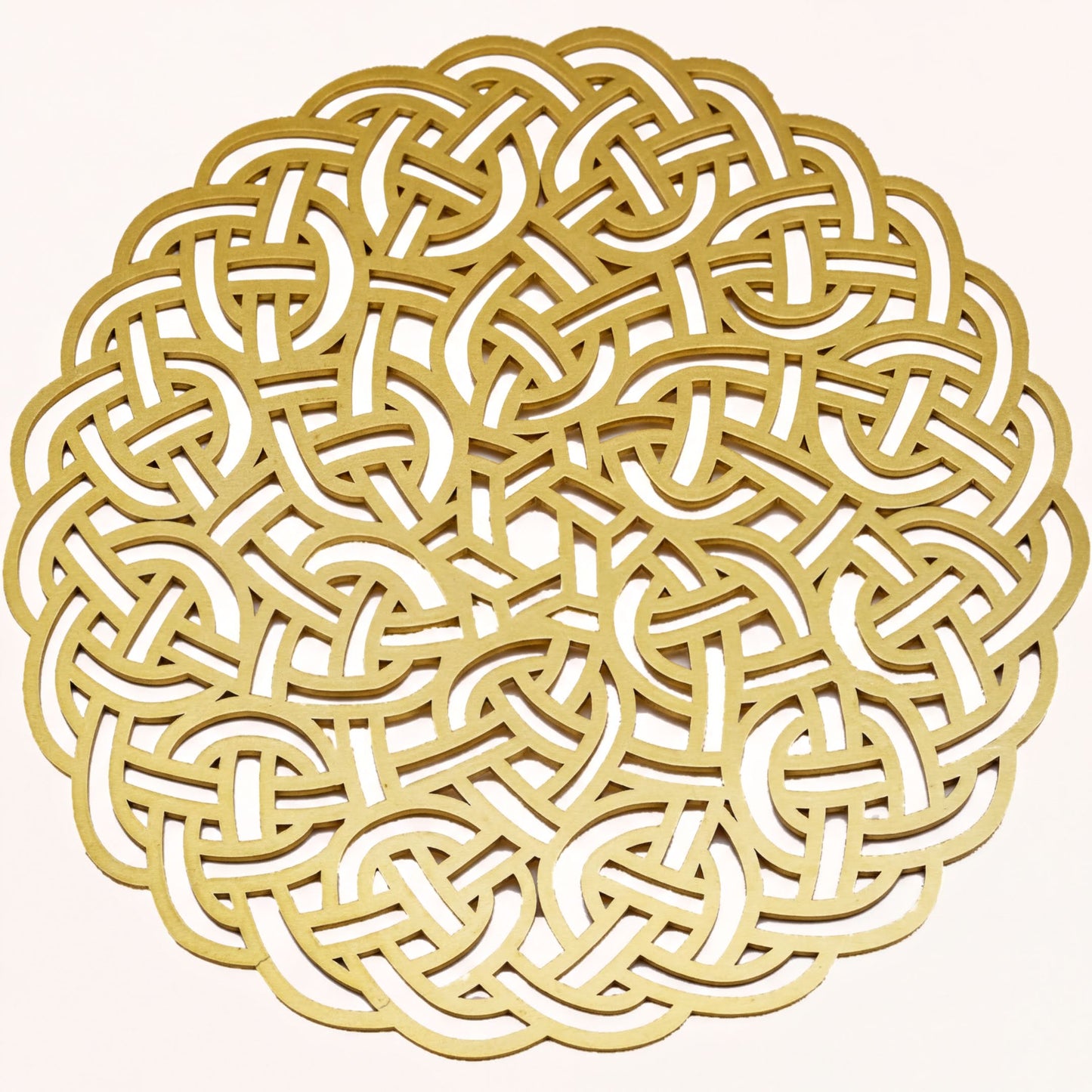 Gold Wooden Trivet – Heat Resistant MDF Wood Carved Placemats for Dining Table