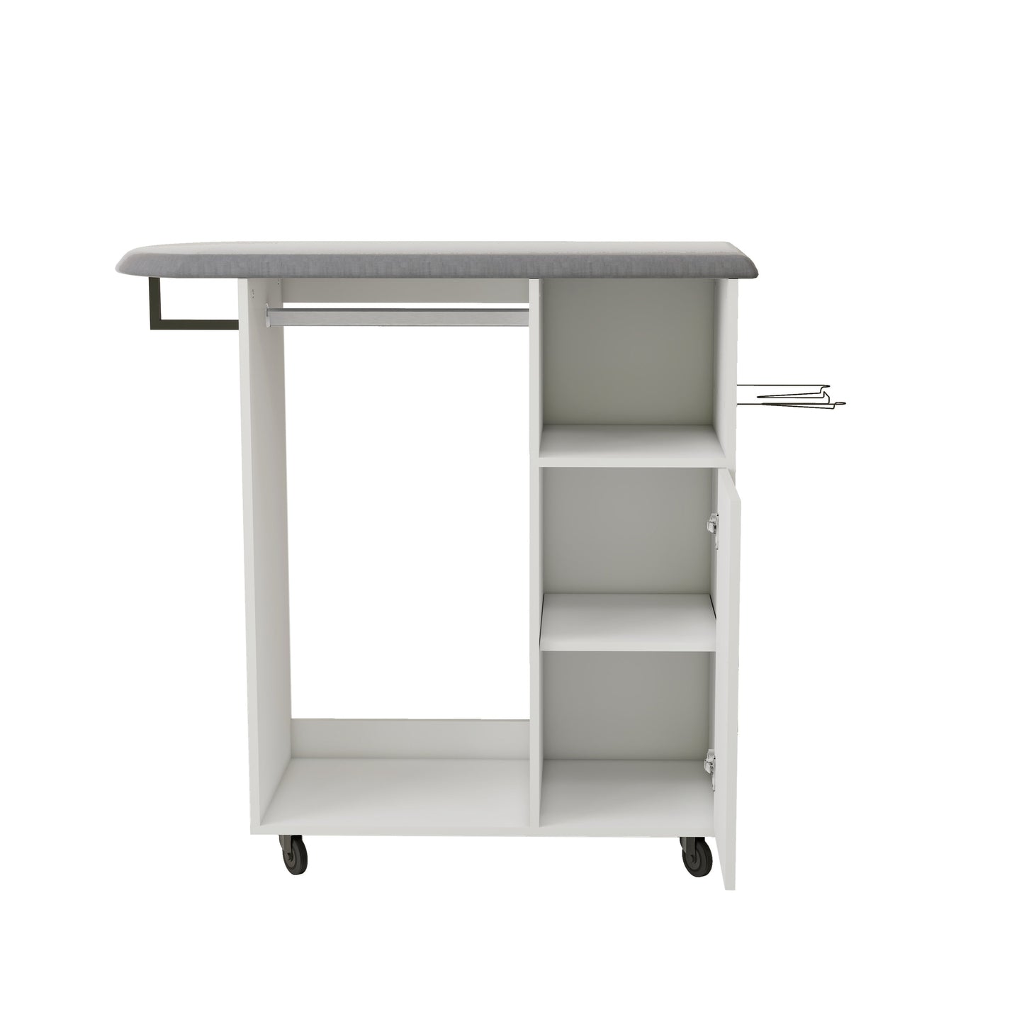Ironing Cart with Rolling Ironing Board