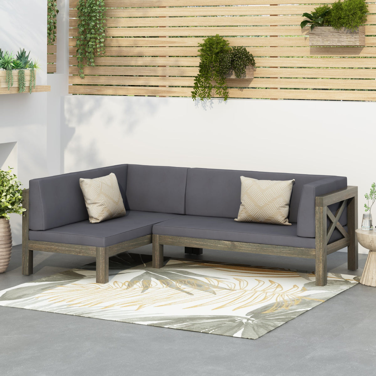 Brava X-Back Right Corner Bench of Set 2