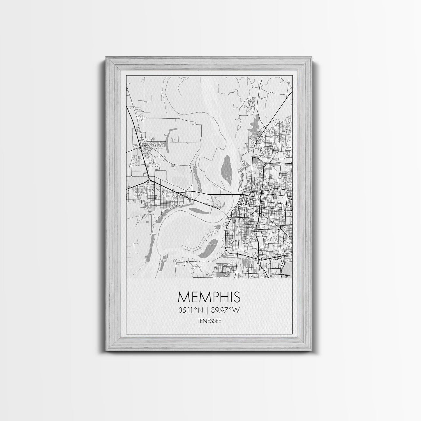 Memphis Street Map, Tennessee Map, City Map Art, Modern Art, Wall Art, Canvas Print, Music Room Décor, Housewarming Gift, Travel Art
