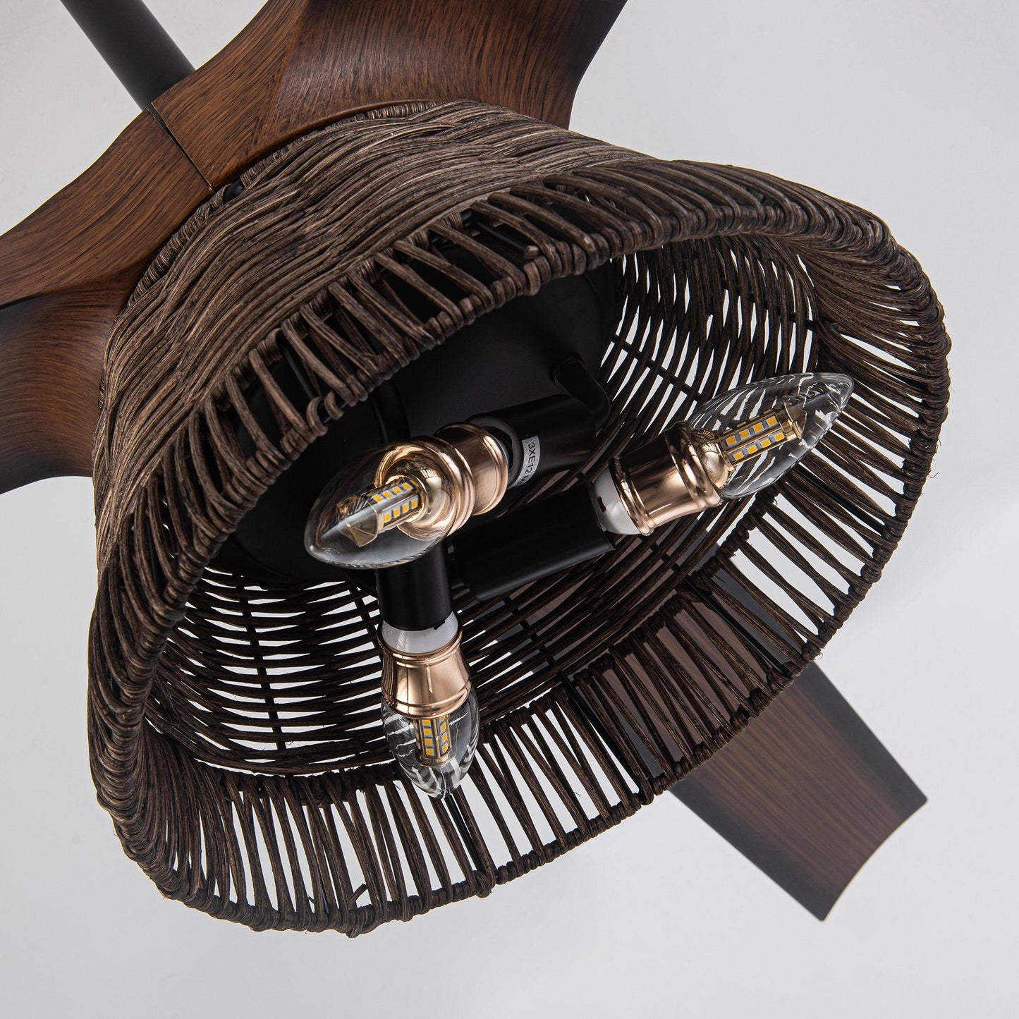 60" Farmhouse AC Motor Downrod Mount Reversible Ceiling Fan With Lighting And Remote Control