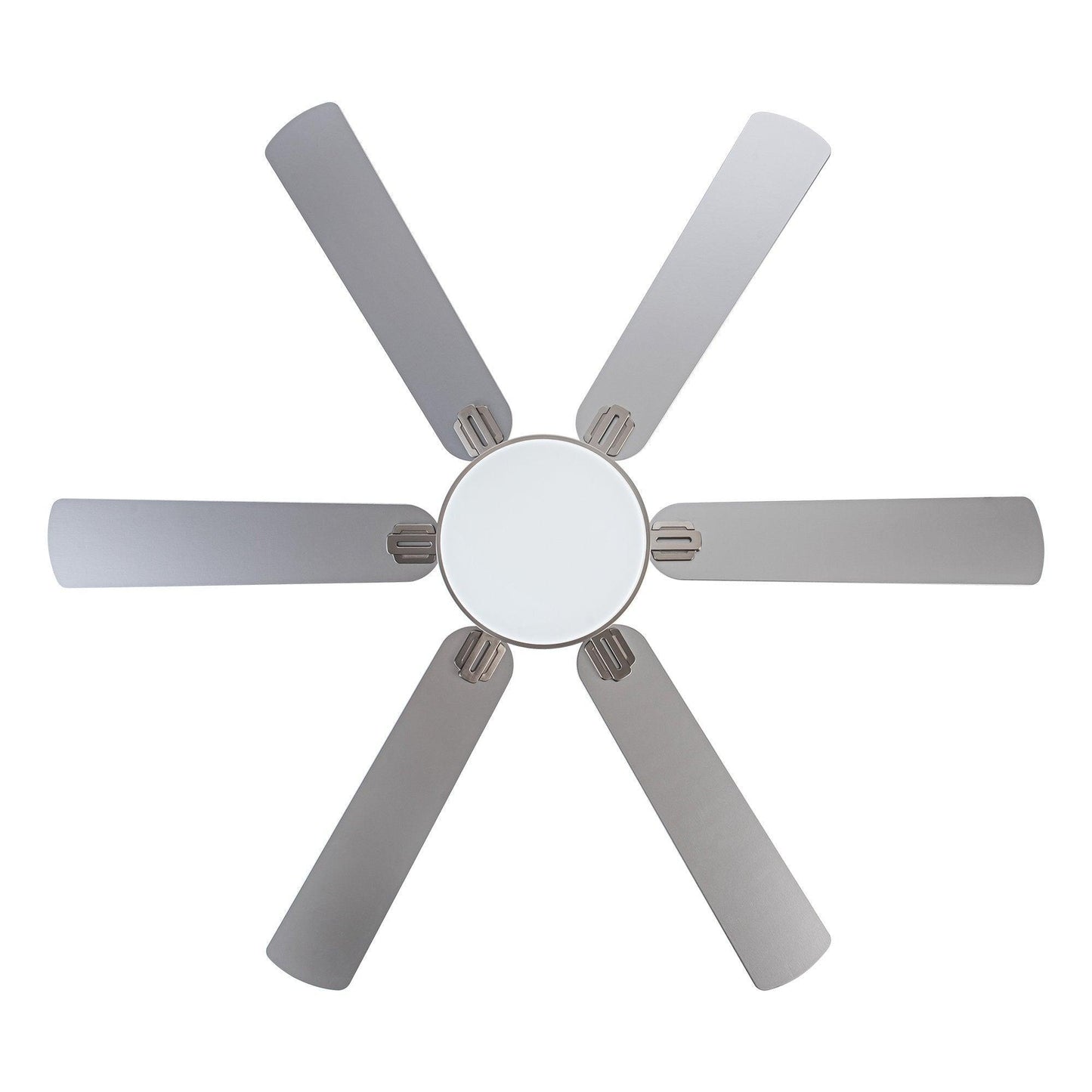 60" Modern Satin Nickel DC Motor Downrod Mount Reversible Ceiling Fan With Lighting And Remote Control