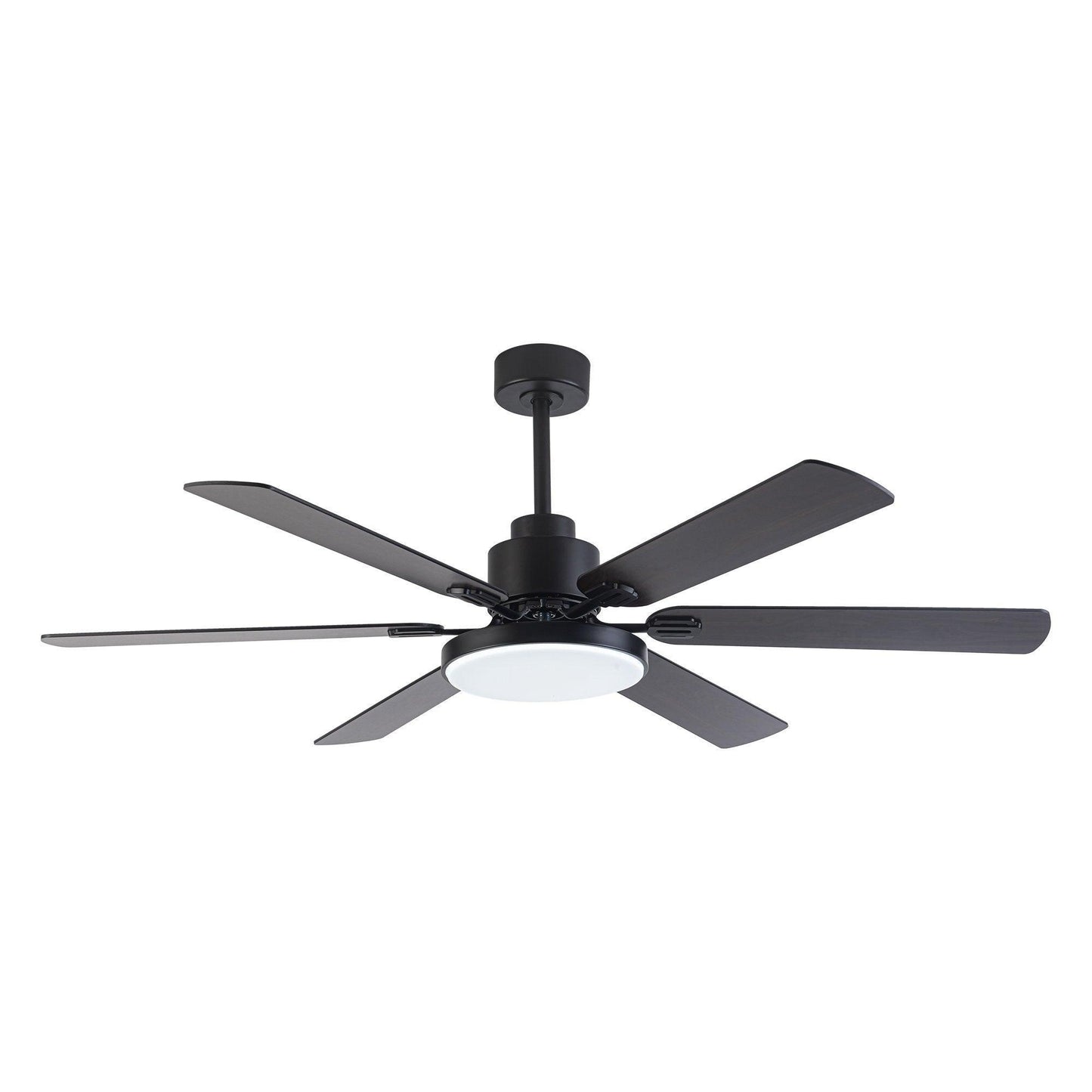 60" Modern DC Motor Downrod Mount Ceiling Fan With Lighting And Remote Control