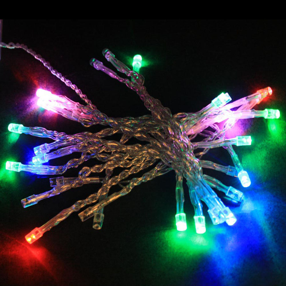 100 LED Clear Cable String Lights - Battery Operated