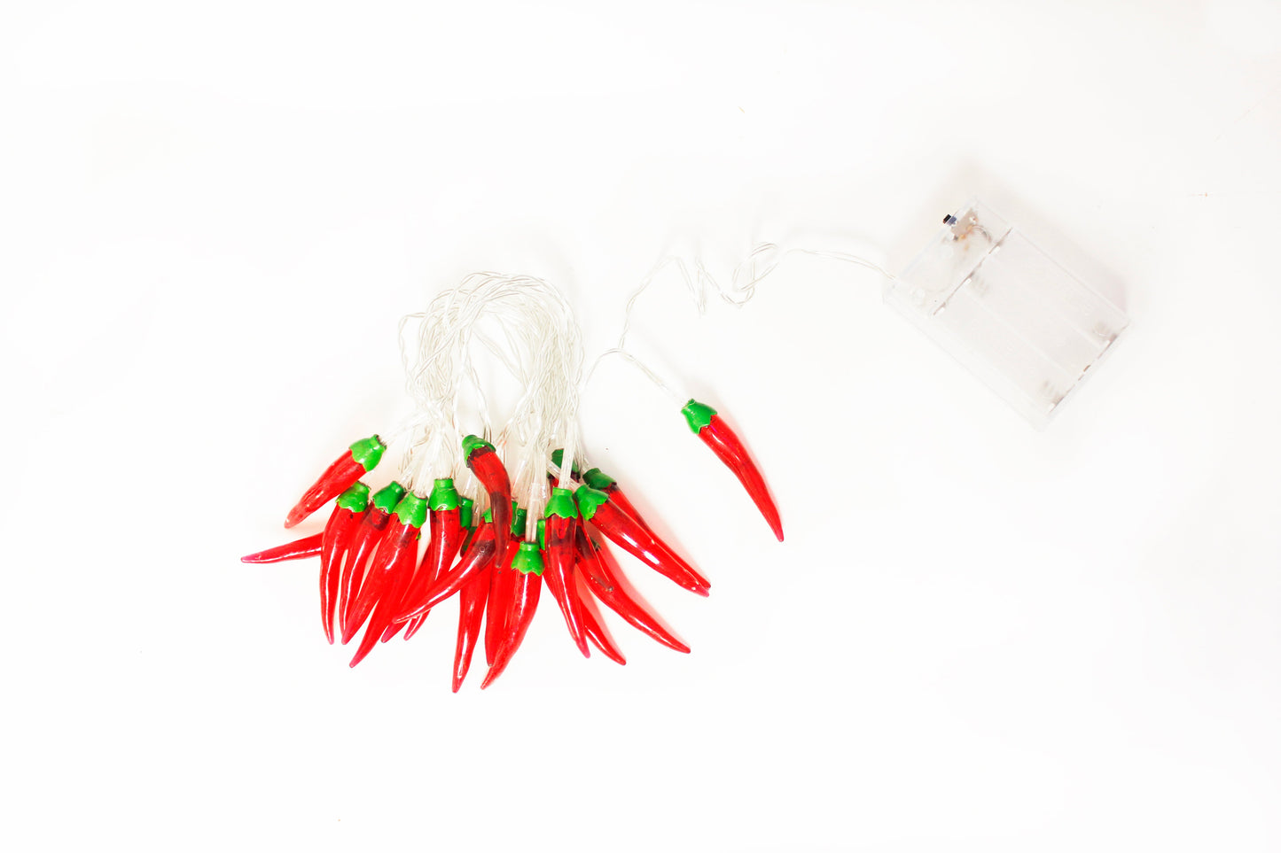 10 LED Battery Operated String Lights with Chili Pepper - Warm White