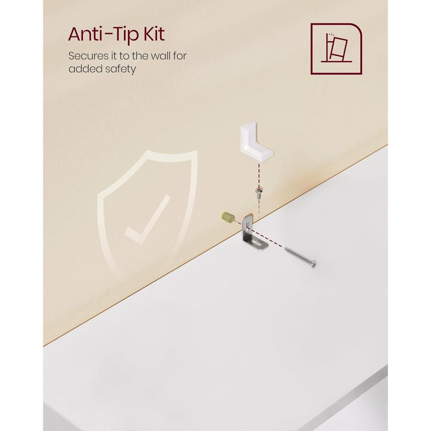 White 7 Compartment Bookcase Shelving Unit For Living Room And Home Office