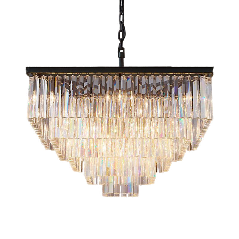 Ariel Cascading Crystal Elegance: Modern Chandelier (5 Tiers or More)