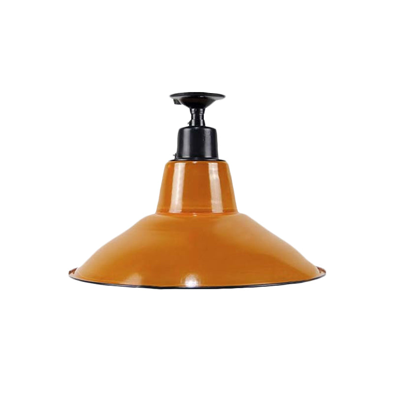 Lilah Orange Cone Flushmount: Vintage Flair for Your Balcony**