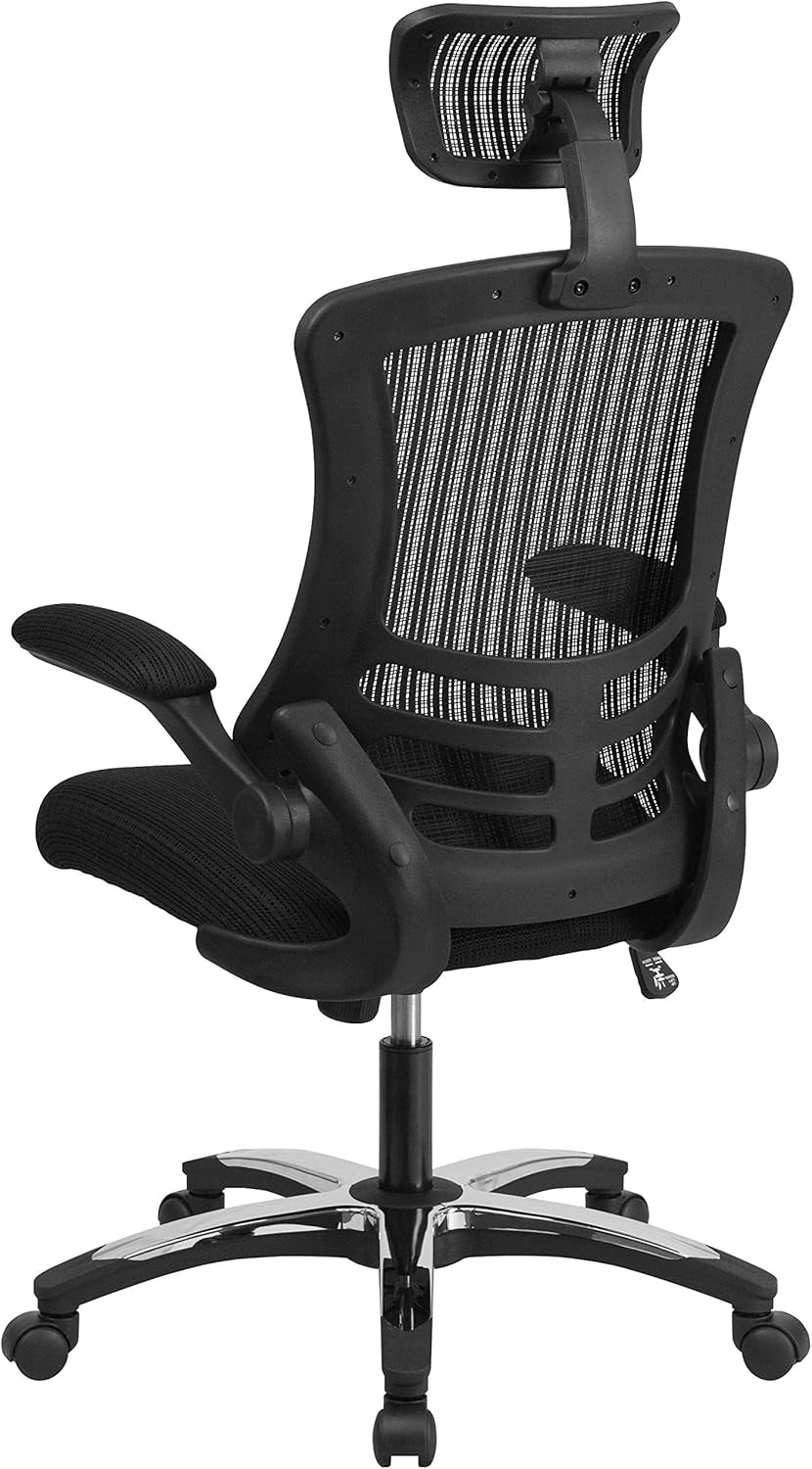 High Back Swivel Office Chair With Lumbar Support Black